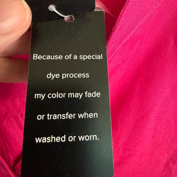 NWT Torrid ladies size 1 (14/16) Harper Linen Pullover Tank in pink peacock - Picture 5 of 12